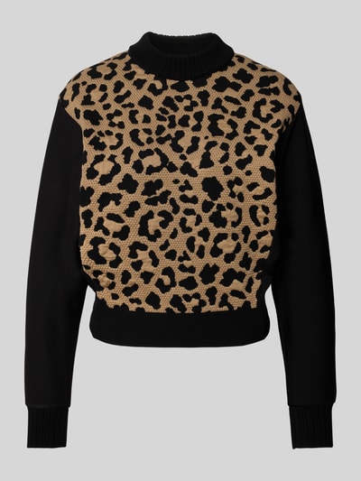 Marc Cain Sweatshirt met ribboorden Zwart - 2