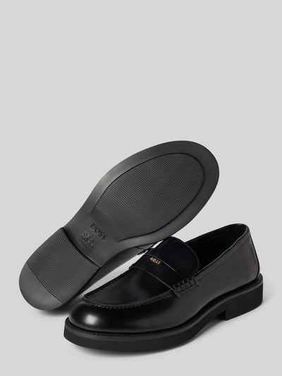 BOSS Slipper aus Kalbsleder Black 4