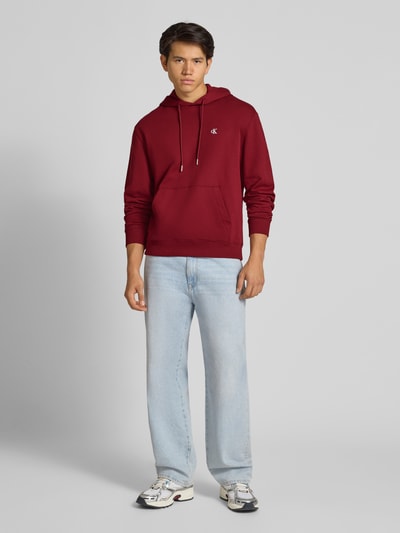 Calvin Klein Jeans Hoodie mit Kapuze Bordeaux 1
