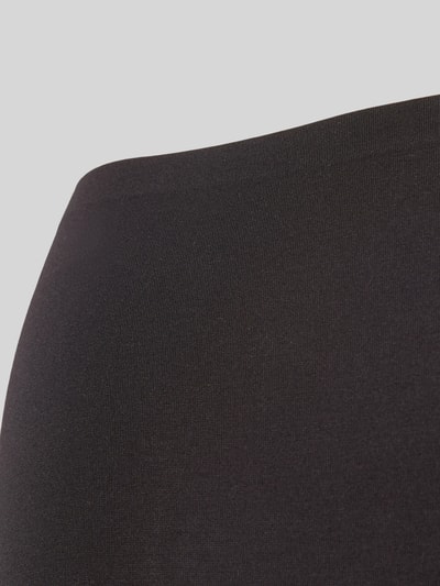 Produktfoto, czarne figi Slim Fit Slip mit Logo-Print od Mey z mieszanki modalu, krój slim fit, nadruk z logo, wysoki stan, gładka struktura