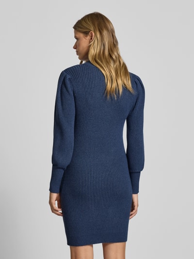 Only Comfort Fit Strickkleid aus Viskose-Mix Modell 'KATIA' Dunkelblau Melange 5
