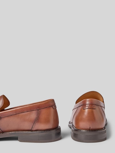 Gant Leren loafers met blokhak, model 'Lozham' Cognac - 2