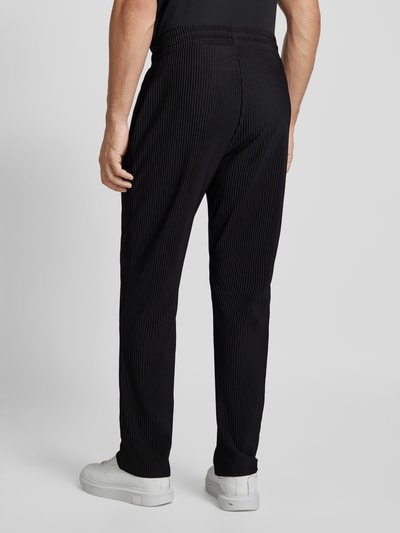 HUGO Straight leg sweatpants met plissévouwen, model 'Dicorpan' Zwart - 5