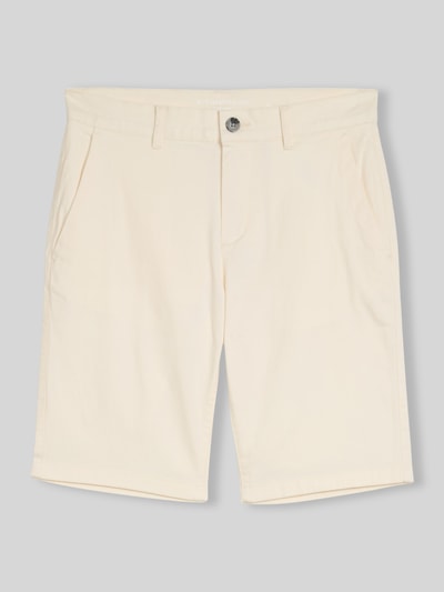 Tom Tailor Slim Fit Chinoshorts aus reiner Baumwolle Offwhite Melange 2