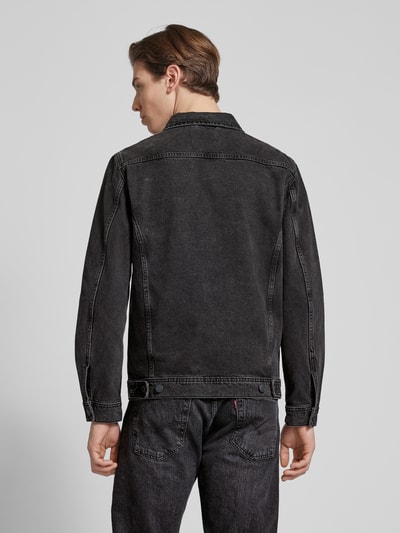 Jack & Jones Jeansjack met paspelzakken op de borst, model 'JEAN' Zwart - 5