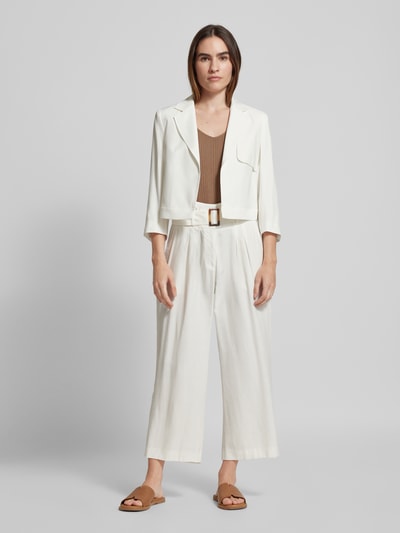 comma Straight leg pantalon met bandplooien Offwhite - 1