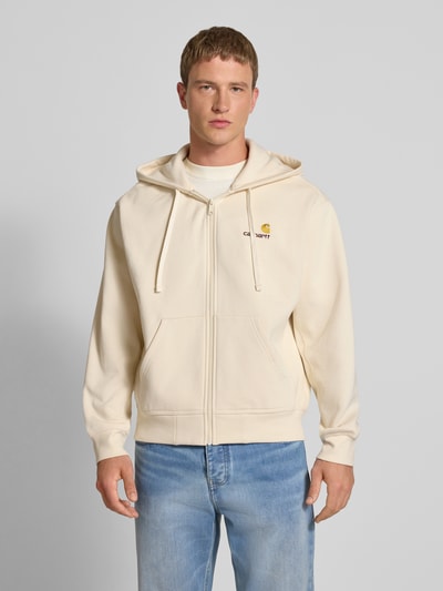 Carhartt Work In Progress Sweatjacke mit Känguru-Tasche Offwhite 4