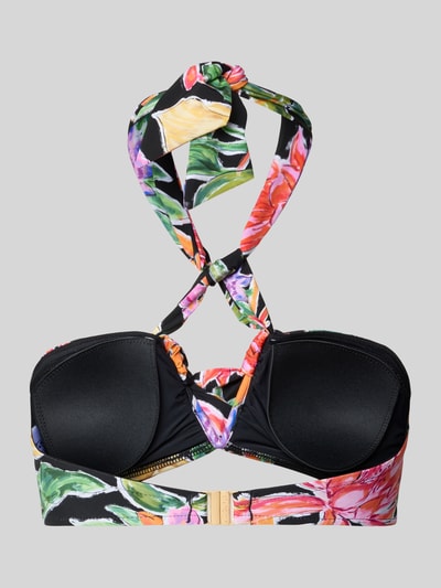 Produktfoto, Bikini-Oberteil im Allover-Look von Seafolly mit floralen Farben, Material-Mix mit Stretch-Anteil, Neckholder, körpernahe Passform