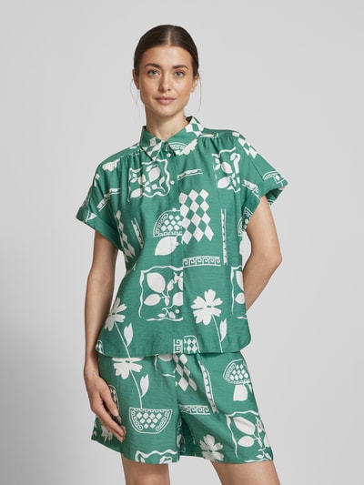 ICHI Regular Fit Bluse aus Viskose-Mix Modell 'YETTA' Gruen 4