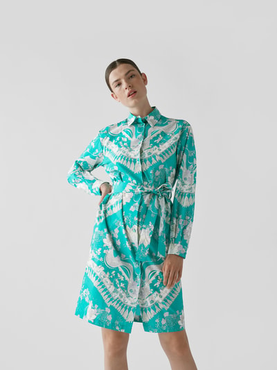 Emilio Pucci Hemdblusenkleid in Midilänge Tuerkis 4