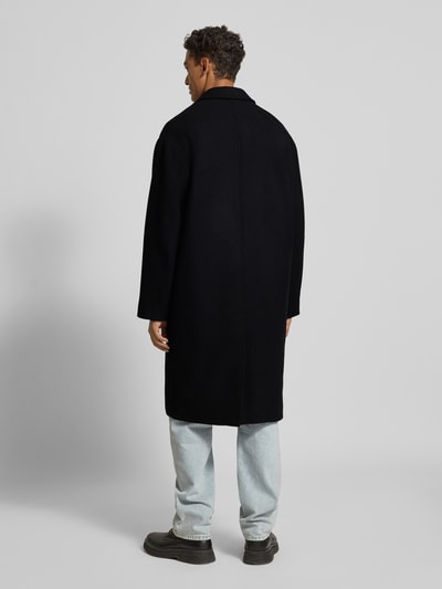 SELECTED HOMME Regular fit lange wollen jas met reverskraag, model 'MILO' Zwart - 5