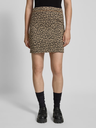 BOSS Orange Smalle minirok van katoenmix, model 'VASOLA' Beige - 4