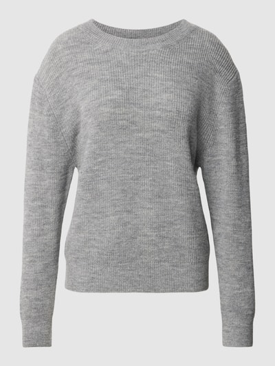 comma Casual Identity Gebreide pullover met ronde hals Lichtgrijs - 2