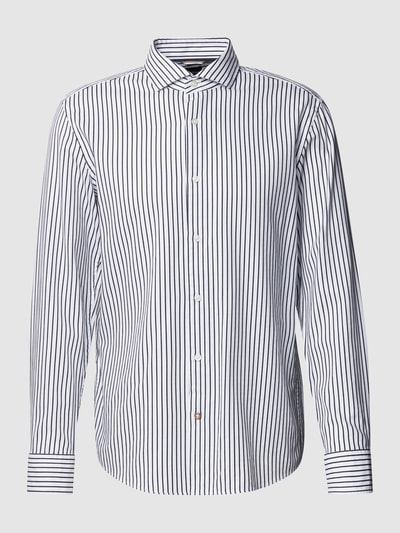 BOSS Freizeithemd mit Streifenmuster Modell 'Hal' Marineblau 2