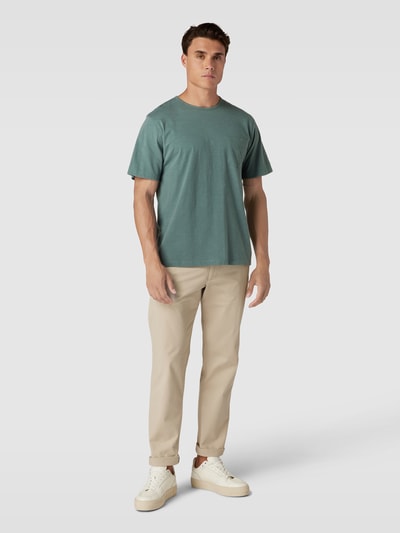 Colours & Sons T-shirt z kieszenią na piersi model ‘SLUB YARN’ Butelkowy zielony 1