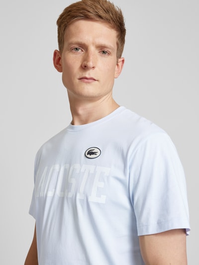 Lacoste T-shirt z naszywką z logo model ‘FRENCH ICONICS’ Jasnoniebieski 3