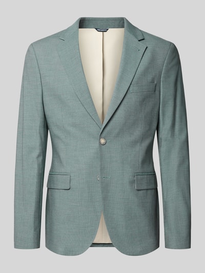 Produktfoto, Regular Fit Blazer mit Reverskragen van MCNEAL in groen, twee kleppenzakken, borstzak, 2-knoopsluiting, textuur met fijne structuur