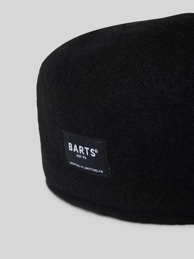 Barts Platte pet van wol met labelpatch, model 'Fjordur' Middenbruin - 2