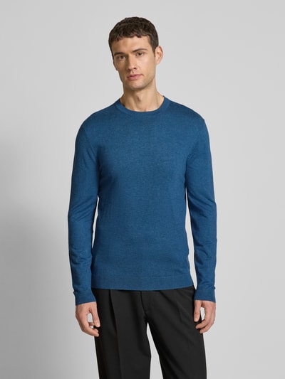 MCNEAL Gebreide pullover met ronde hals Petrol gemêleerd - 4