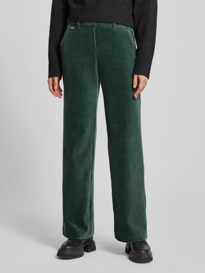 Brax Corduroy broek met elastische band en steekzakken, model 'MAINE' Donkergroen - 4