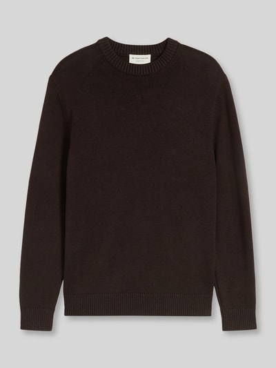 Tom Tailor Regular Fit Pullover aus reiner Baumwolle Dunkelbraun 2
