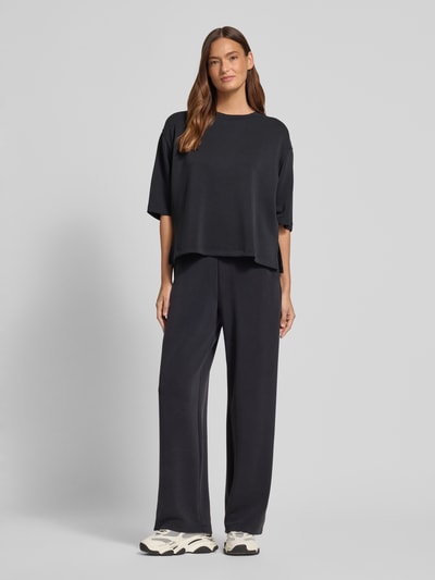 Jake*s Casual Hose aus Modal-Mix mit elastischem Bund Black 1