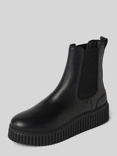 Marc O'Polo Chelsea boots van stijlvol rundleer met geribbelde plateauzool Zwart - 1