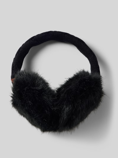 Barts Oorwarmers met labeldetail, model 'FUR' Zwart - 1