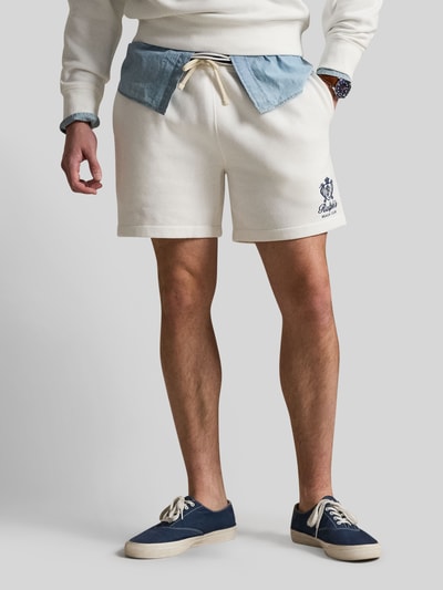 Polo Ralph Lauren Regular Fit Sweatshorts mit Logo Stitching Weiss 4