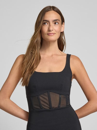 Lipsy Cocktailjurk met vierkante hals Zwart - 3