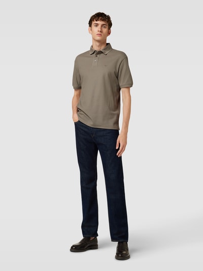 Emporio Armani Poloshirt mit Label-Stitching Beige 1