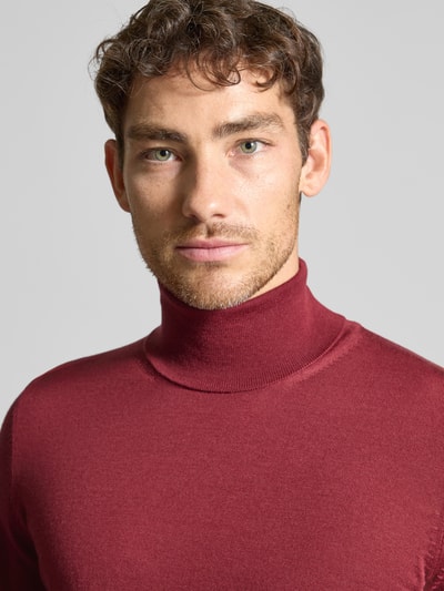 BOSS Regular fit coltrui van pure scheerwol, model 'MUSSO' Rood - 3