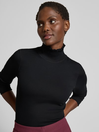 Marc Cain Bluzka z długim rękawem ze stójką Czarny 3