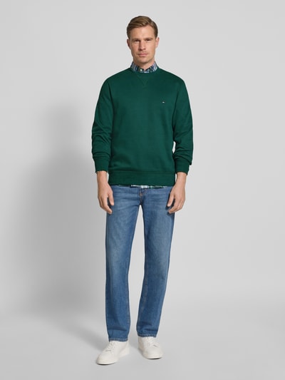 Tommy Hilfiger Regular fit sweatshirt van katoenmix Donkergroen - 1