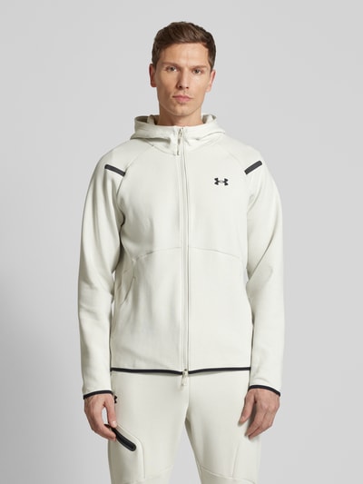 Under Armour Sweatjacke mit Label-Print Offwhite 4