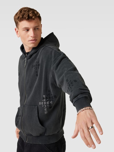 REVIEW Sweatjacke mit Crucifix GRUNGE Stitching Black 3