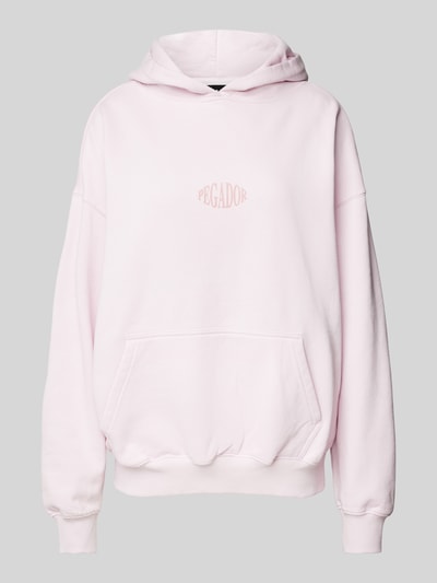 Pegador Oversized Hoodie mit Label-Print Modell 'KIMI' Rosa 2