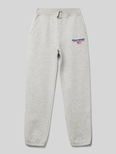 Polo Sport Sweatpants met labelstitching Middengrijs gemêleerd - 1