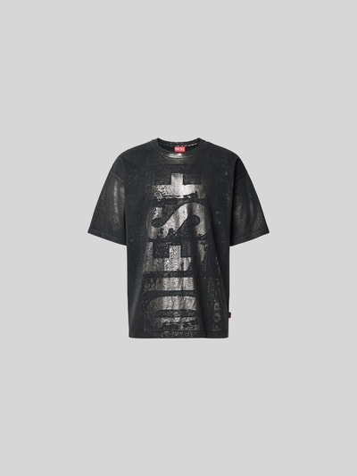 Diesel Regular Fit T-Shirt im Used-Look Black 2