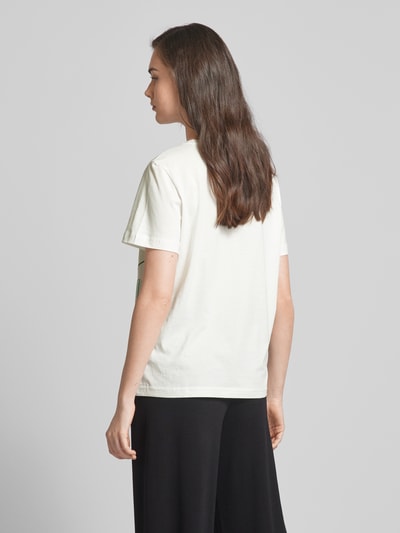 Tom Tailor T-shirt met motiefprint en -stitching Offwhite - 5