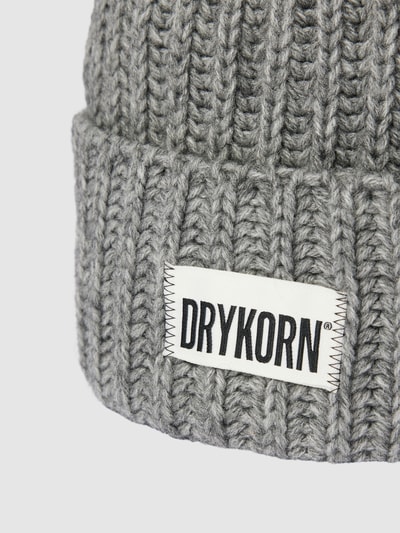 Drykorn Muts met labeldetail, model 'EANI' Lichtgrijs - 2