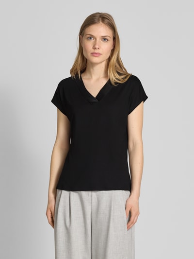 Jake*s Collection T-Shirt mit V-Ausschnitt Black 4
