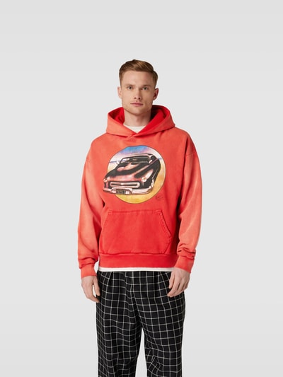 RE/DONE Oversized Hoodie mit Motiv-Print Rot 4