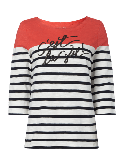 Christian Berg Woman Shirt mit Streifenmuster Offwhite 1