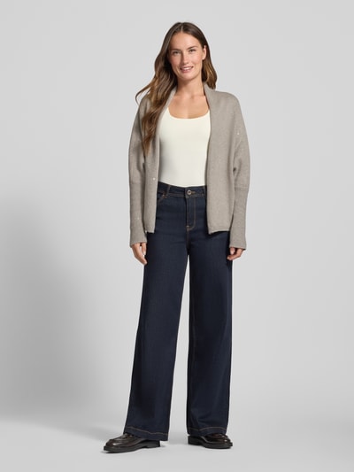 monari Loose Fit Cardigan mit Woll-Anteil Taupe 1