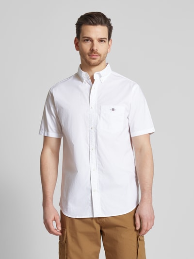 Gant Freizeithemd mit Label-Stitching Weiss 4