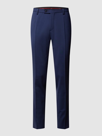 CG - Club of Gents Slim fit pantalon van jersey, model 'Cedric' Marineblauw - 2