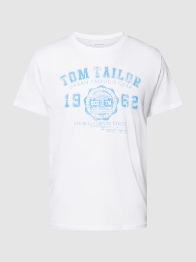 Tom Tailor T-shirt met labelprint Wit - 2