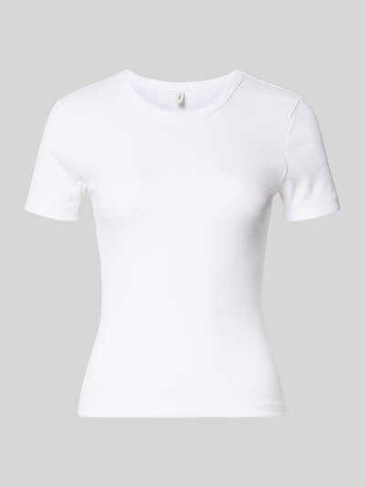 Only Slim fit T-shirt van katoenmix, model 'VAL LIFE' Wit - 2