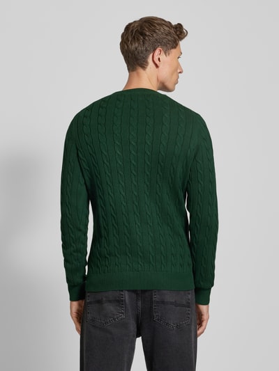 Gant Gebreide pullover met ronde hals Donkergroen - 5